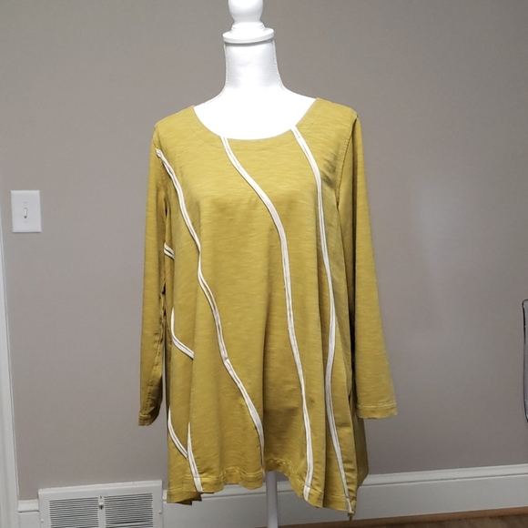 REDUCED 1.23.22 - Cheyenne Dijon Yellow Long Sleeve Tunic S/M - Picture 1 of 7